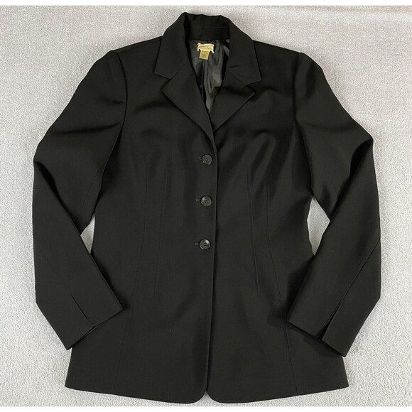 Caslon Career Blazer 3-Button Fully Lined Suit Jacket Sz 6 and Skirt Black Sz 10 - Picture 2 of 16